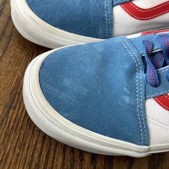 Unisex Vans Old Skool Sport Classic Skate Shoes Red White Blue M9.5/W11 - Picture 7 of 7